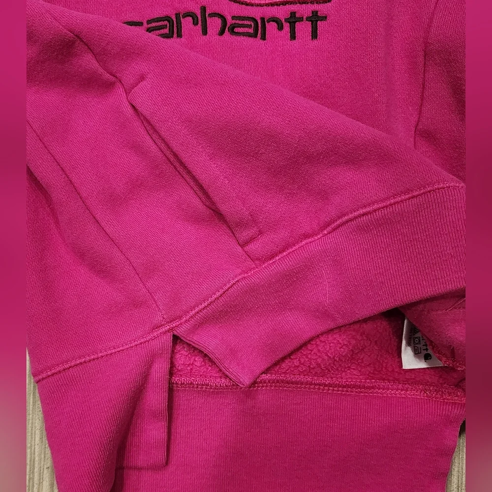 Carhartt girls pink & camo hoodie, size 4 - Picture 5 of 6